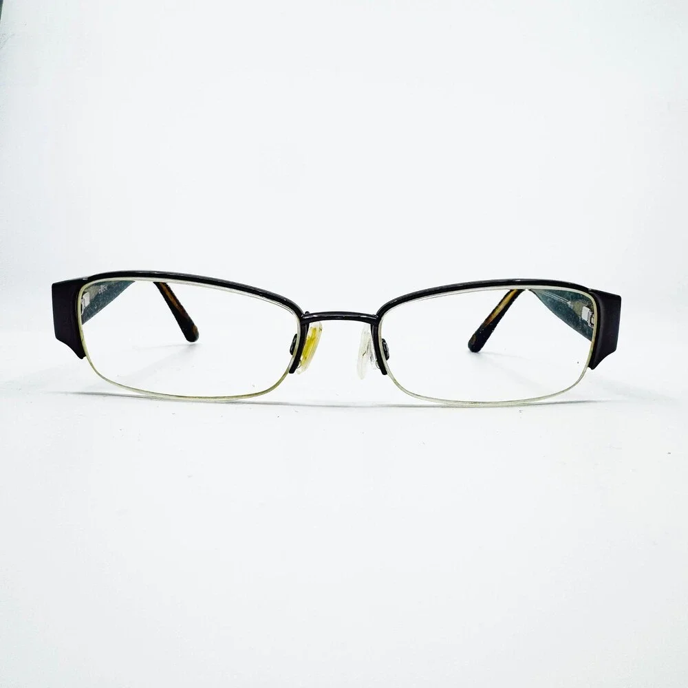 Bebe Eyeglasses Womens Black Crystal Embellished Rectangle 51-17-135